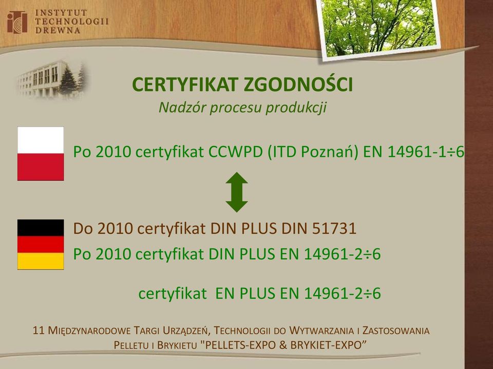 EN 496-2 6 certyfikat EN PLUS EN 496-2 6 MIĘDZYNARODOWE TARGI URZĄDZEŃ,