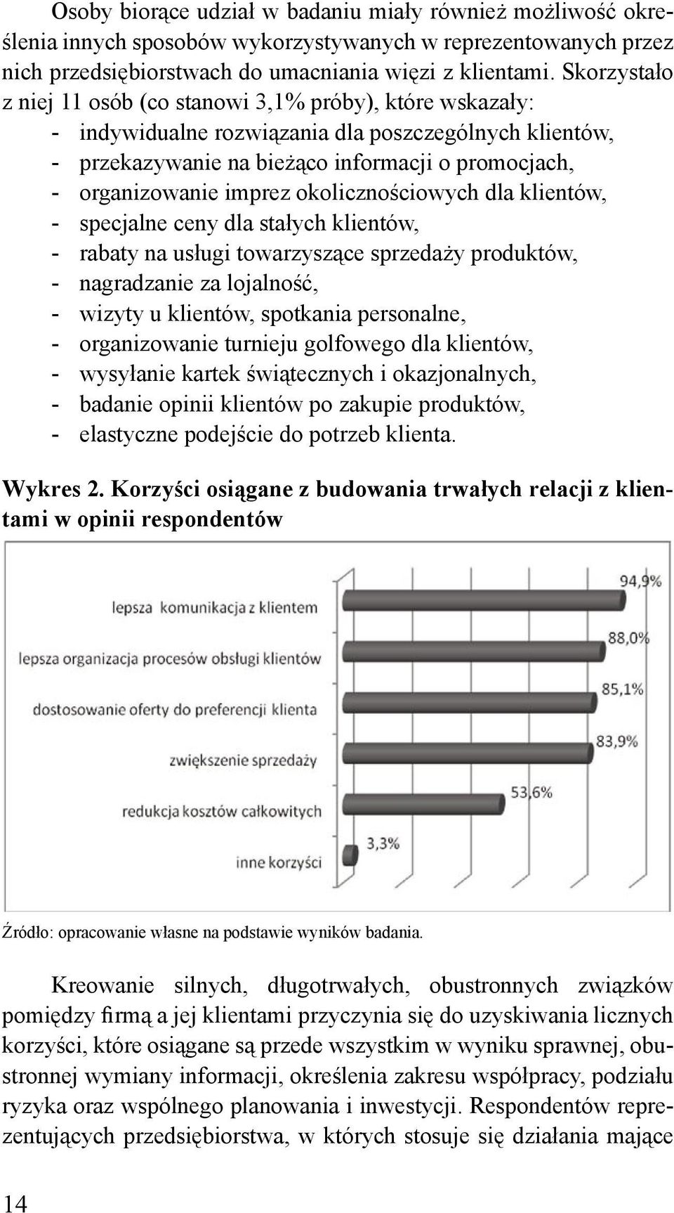 okolicznościowych dla klientów, - specjalne ceny dla stałych klientów, - rabaty na usługi towarzyszące sprzedaży produktów, - nagradzanie za lojalność, - wizyty u klientów, spotkania personalne, -