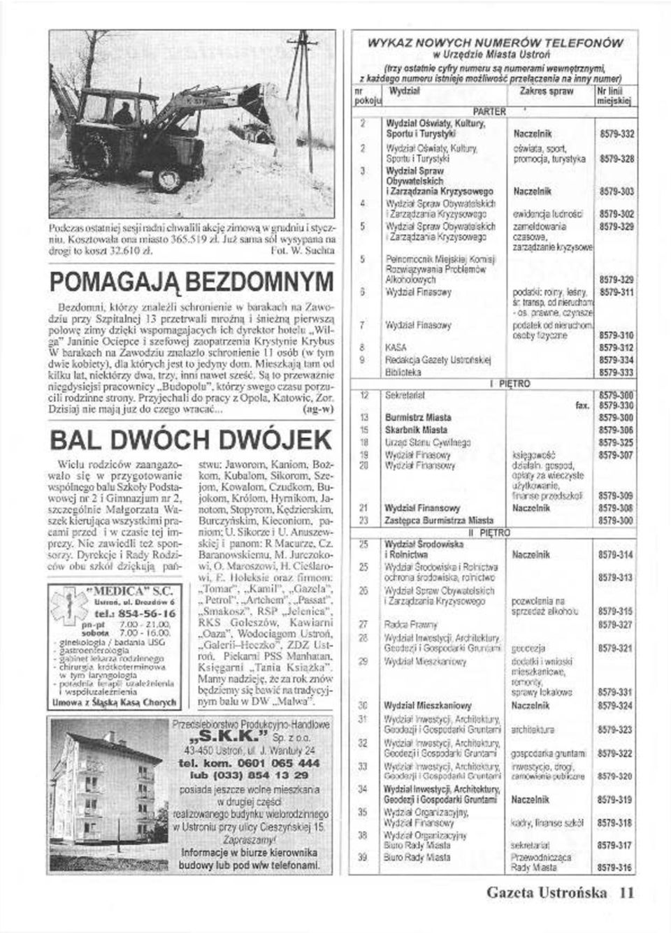 Dyrekcje i Rady Rodziców obu szkół dziękują stwu: Jaworom, Kaniom, Bożkom, Kubalom, Sikorom, Szejom, Kowalom, Czudkom, Bujokom, Królom, Hymikom, Janotom, Stopyrom, Kędzierskim, Burczyńskim,