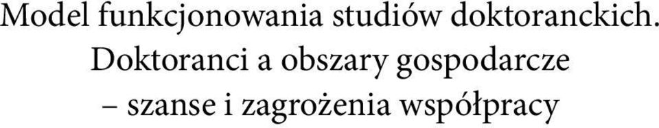 Doktoranci a obszary