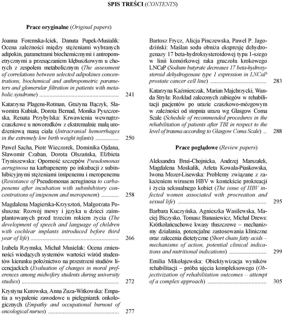 parameters and glomerular filtration in patients with metabolic syndrome).