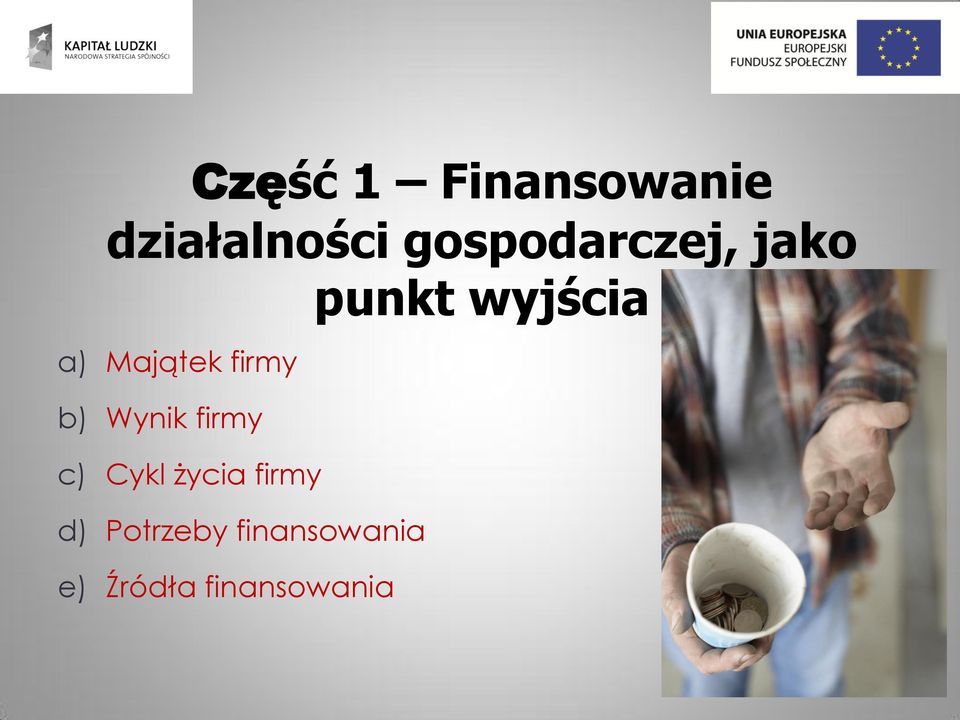 Majątek firmy b) Wynik firmy c) Cykl