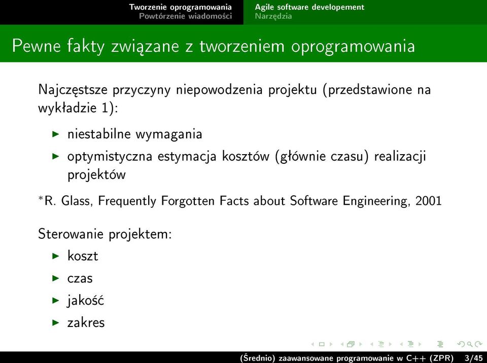 czasu) realizacji projektów R.