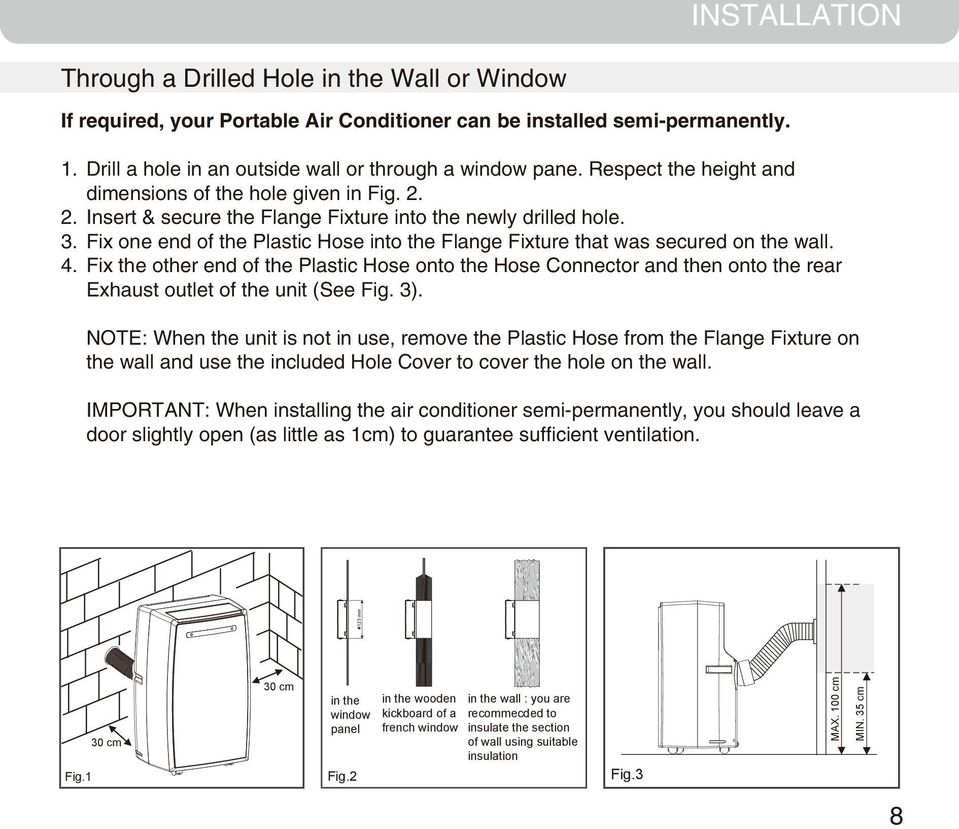 Fix one end of the Plastic Hose into the Flange Fixture that was secured on the wall.