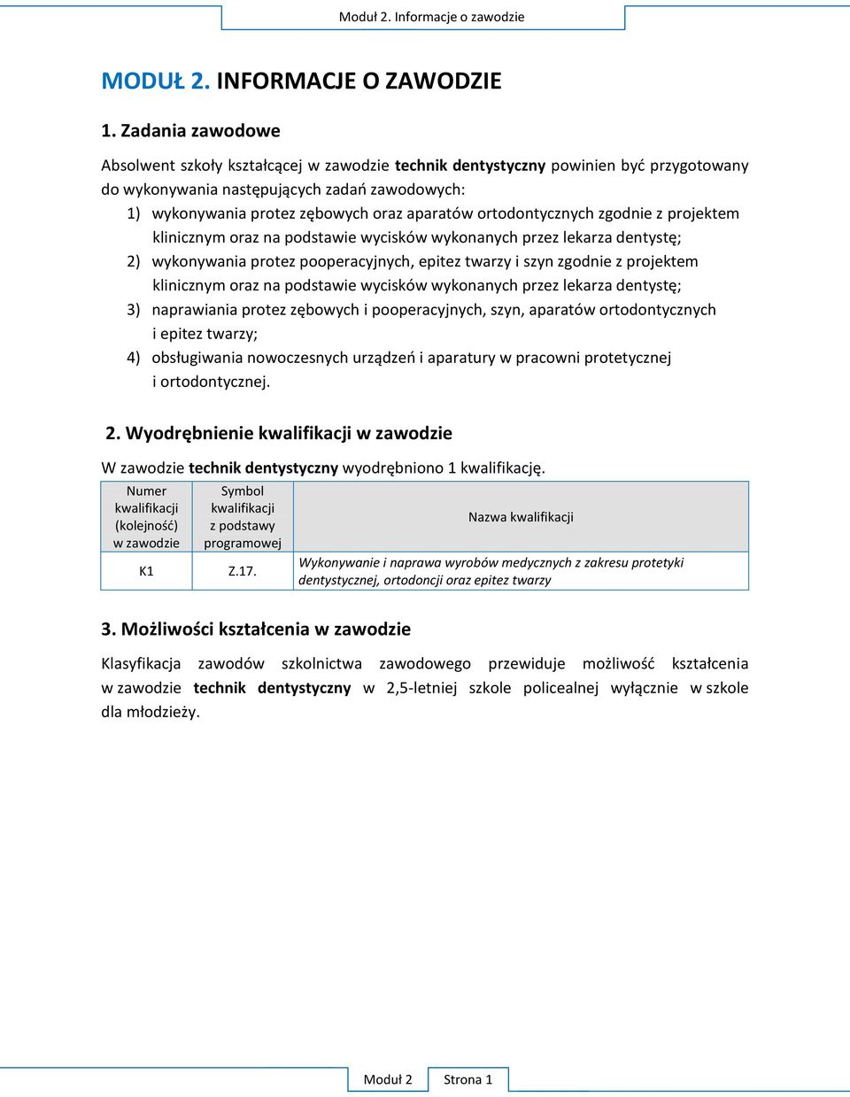 ortodontycznych zgodnie z projektem klinicznym oraz na podstawie wycisków wykonanych przez lekarza dentystę; 2) wykonywania protez pooperacyjnych, epitez twarzy i szyn zgodnie z projektem klinicznym