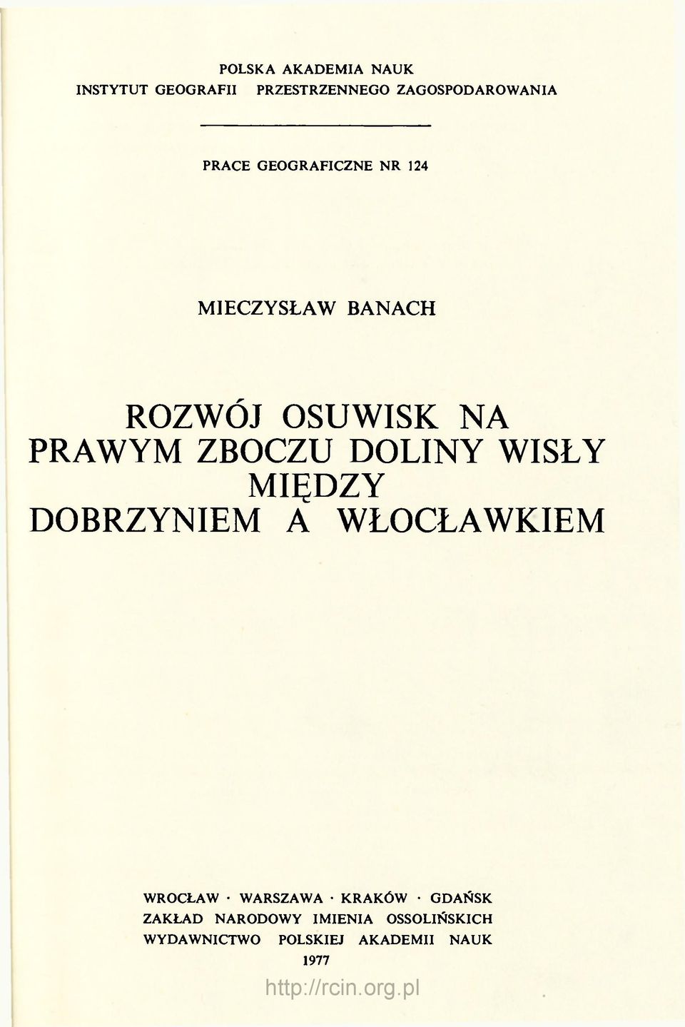 DOLINY WISŁY MIĘDZY DOBRZYNIEM A WŁOCŁAWKIEM WROCŁAW WARSZAWA KRAKÓW GDAŃSK