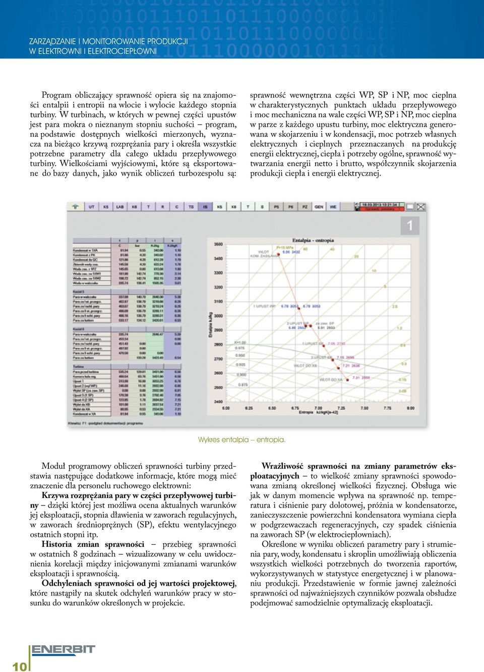 określa wszystkie potrzebne parametry dla całego układu przepływowego turbiny.