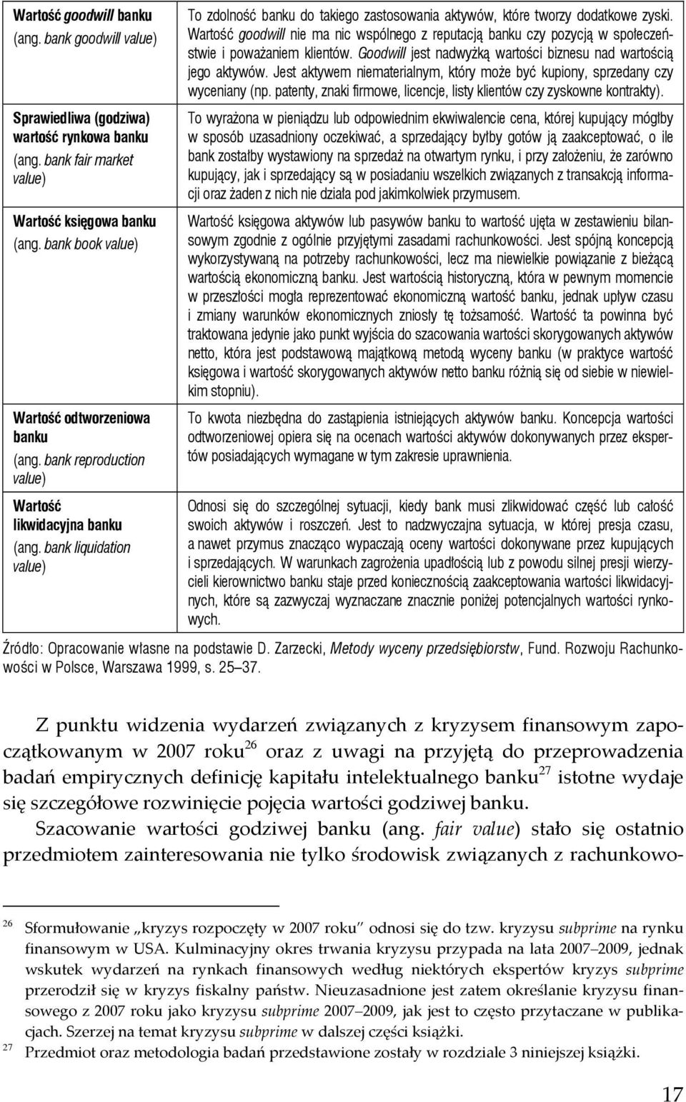 bank liquidation value) To zdolność banku do takiego zastosowania aktywów, które tworzy dodatkowe zyski.