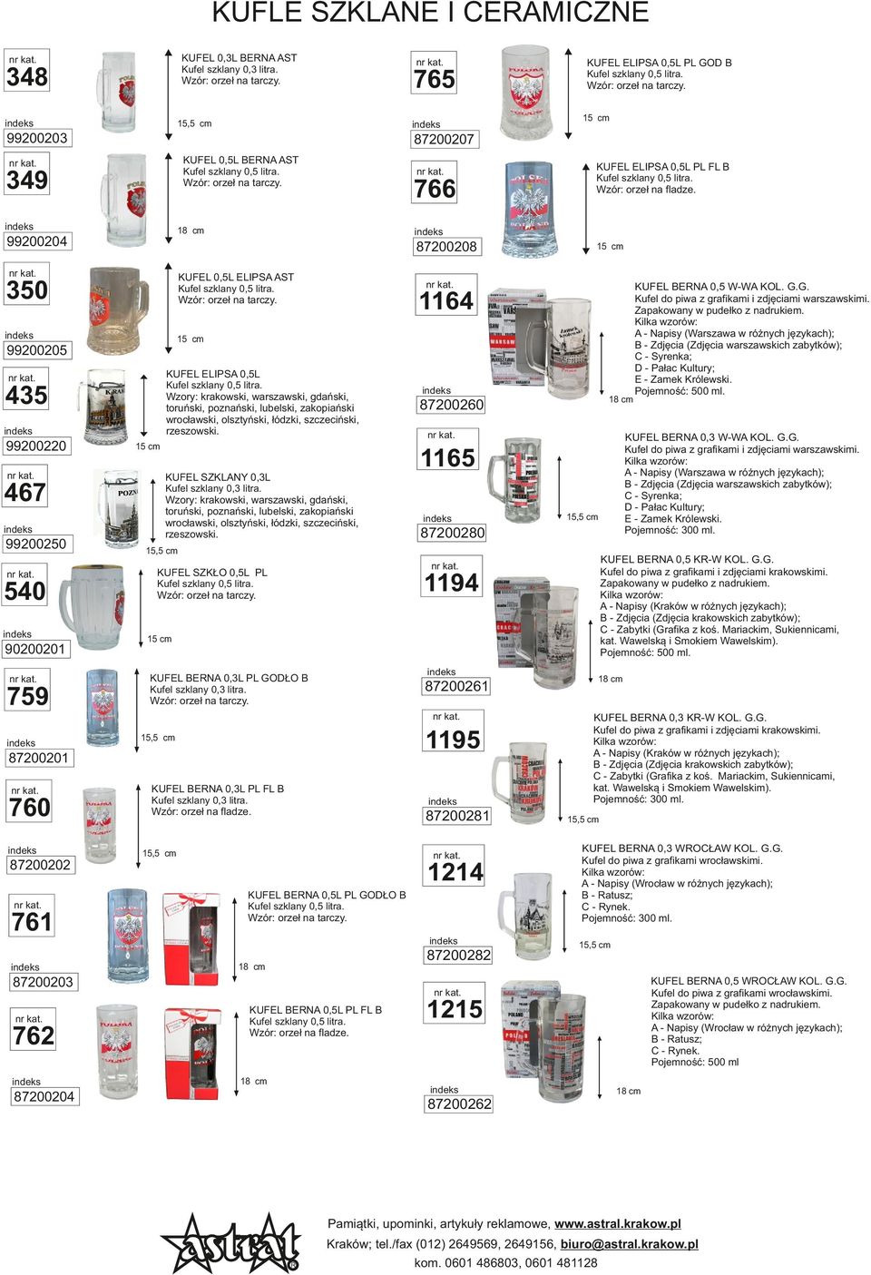 15 cm 15 cm 1164 99200205 KUFEL ELIPSA 0,5L Kufel szklany 0,5 litra.