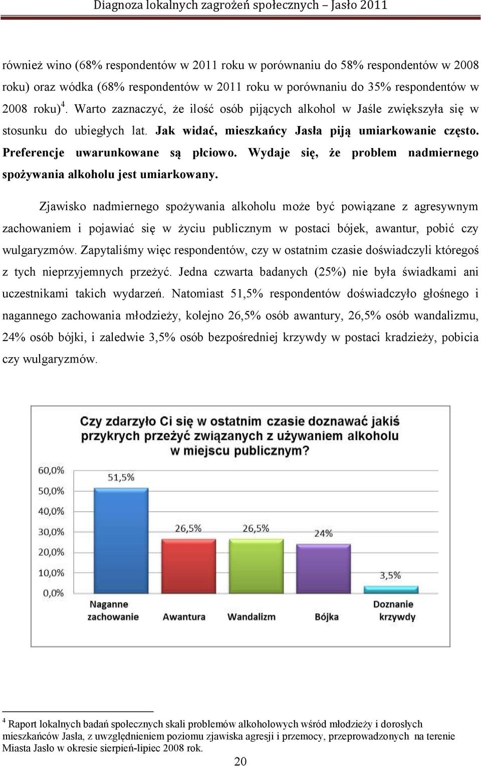 Wydaje się, że problem nadmiernego spożywania alkoholu jest umiarkowany.