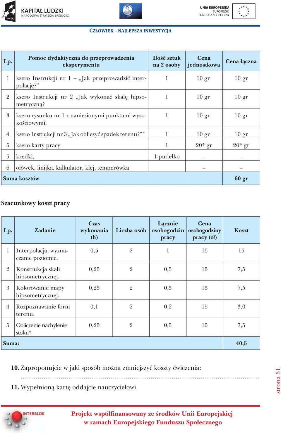 1 10gr 10gr 1 10gr 10gr 1 10gr 10gr 4 ksero Instrukcji nr 3 Jak obliczyæ spadek terenu?