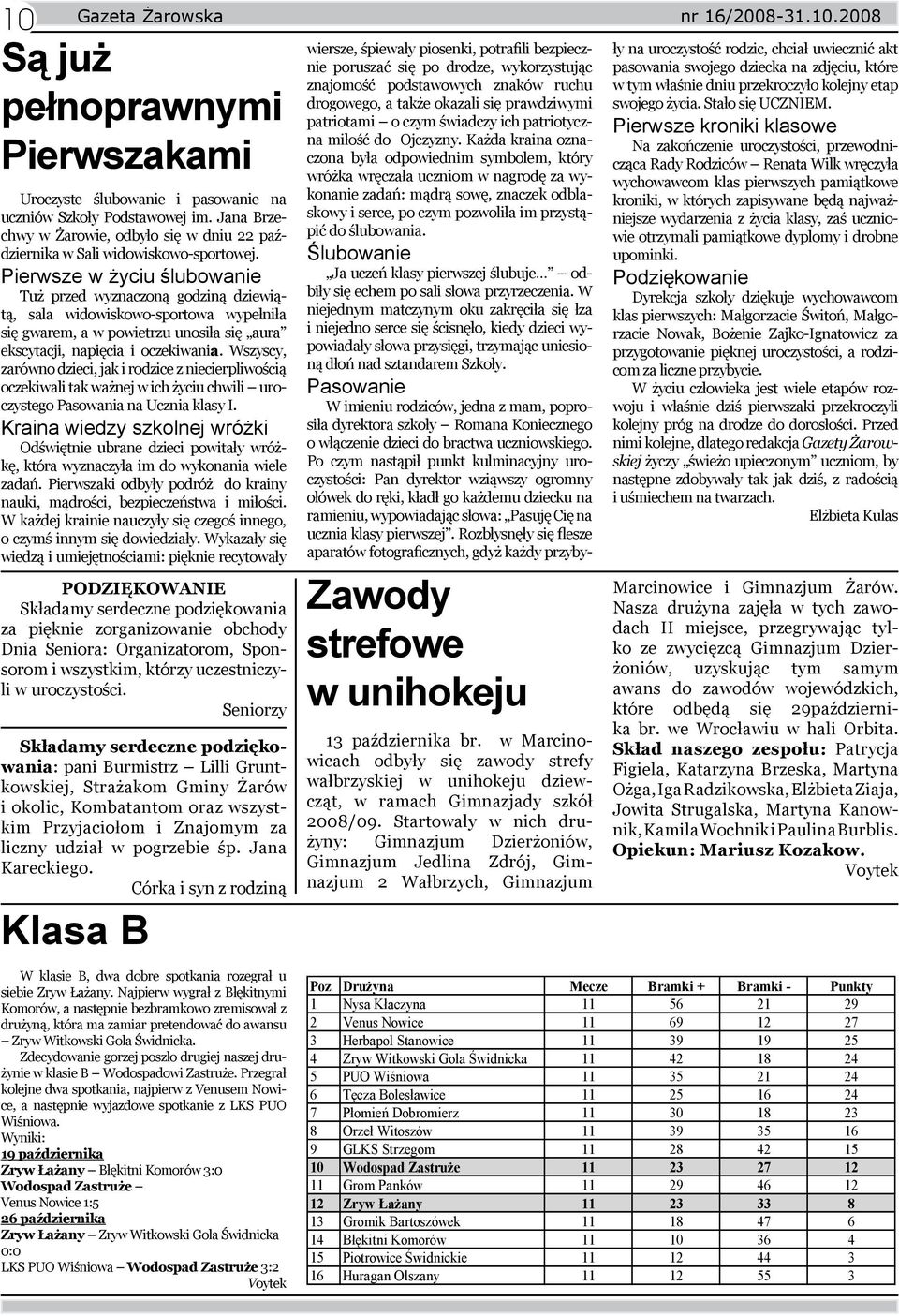 Pierwsze w życiu ślubowanie Tuż przed wyznaczoną godziną dziewiątą, sala widowiskowo-sportowa wypełniła się gwarem, a w powietrzu unosiła się aura ekscytacji, napięcia i oczekiwania.