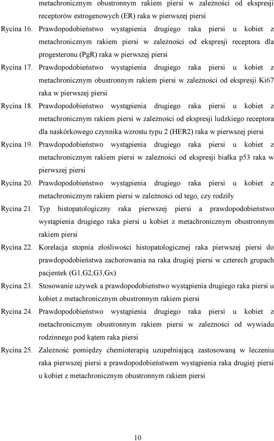 metachronicznym rakiem piersi w zależności od ekspresji receptora dla progesteronu (PgR) raka w pierwszej piersi Prawdopodobieństwo wystąpienia drugiego raka piersi u kobiet z metachronicznym