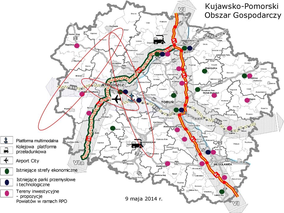 Istniejące strefy ekonomiczne Istniejące parki przemysłowe