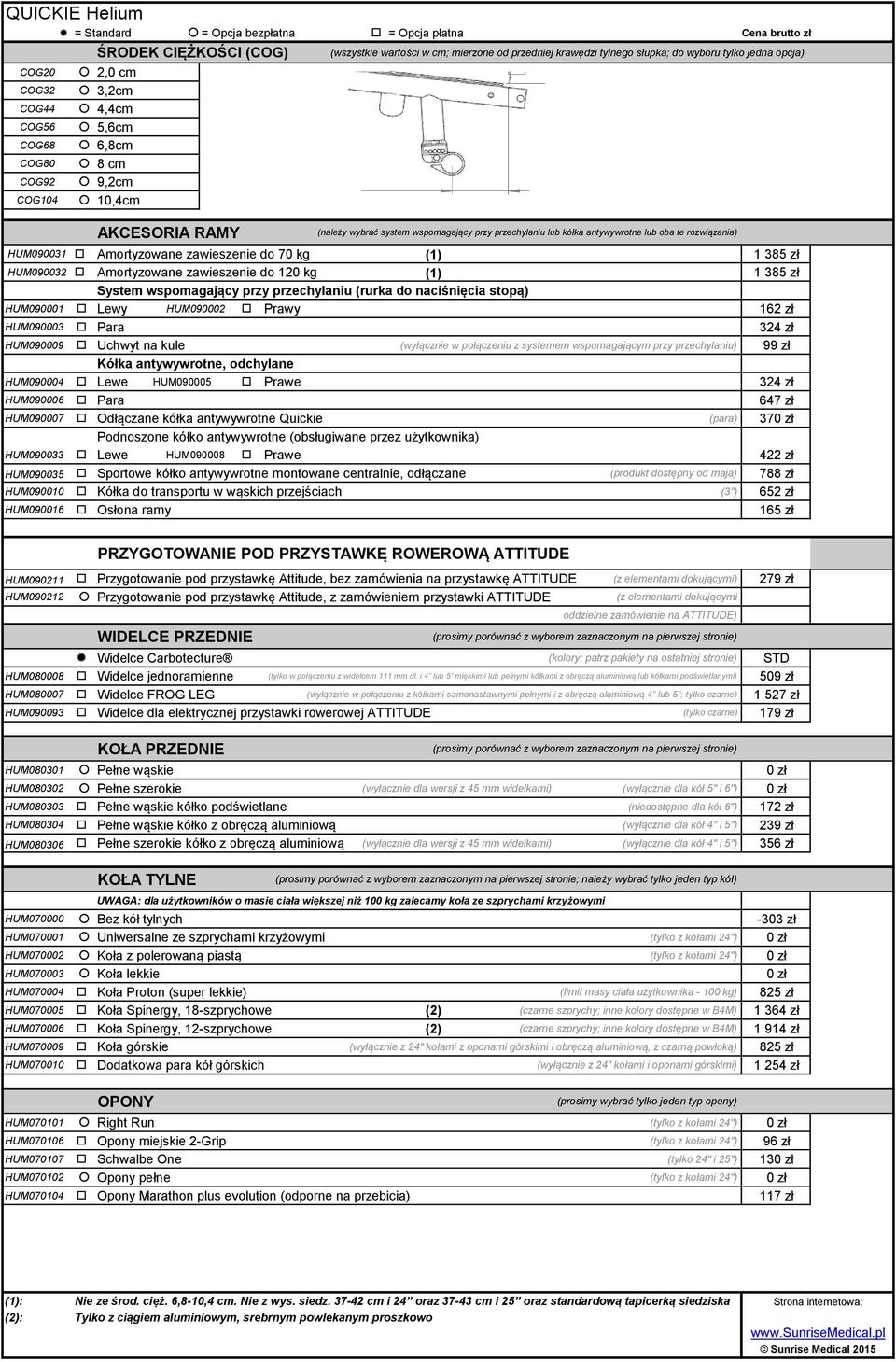 przechylaniu lub kółka antywywrotne lub oba te rozwiązania) HUM090031 Amortyzowane zawieszenie do 70 kg (1) 1 385 zł HUM090032 Amortyzowane zawieszenie do 120 kg (1) 1 385 zł System wspomagający przy