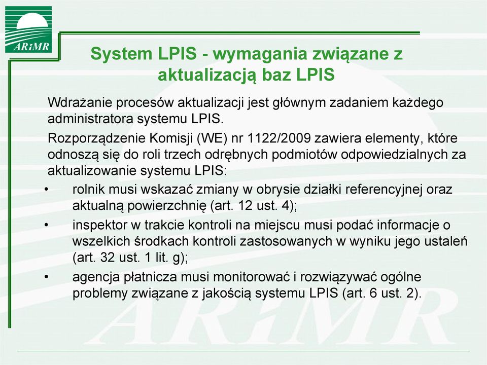 musi wskazać zmiany w obrysie działki referencyjnej oraz aktualną powierzchnię (art. 12 ust.