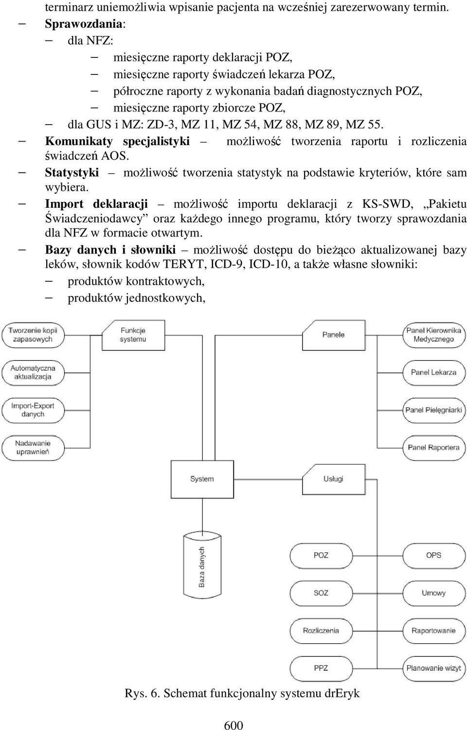 MZ: ZD-3, MZ 11, MZ 54, MZ 88, MZ 89, MZ 55. Komunikaty specjalistyki możliwość tworzenia raportu i rozliczenia świadczeń AOS.