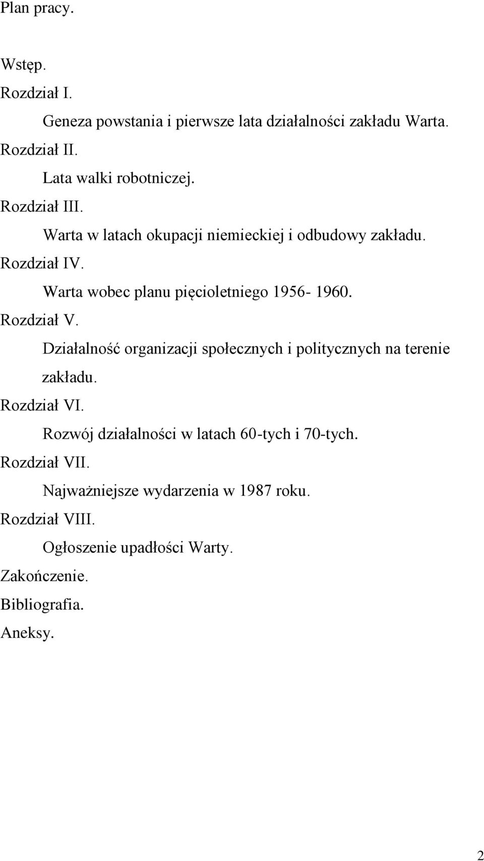 Rozdział V. Działalność organizacji społecznych i politycznych na terenie zakładu. Rozdział VI.