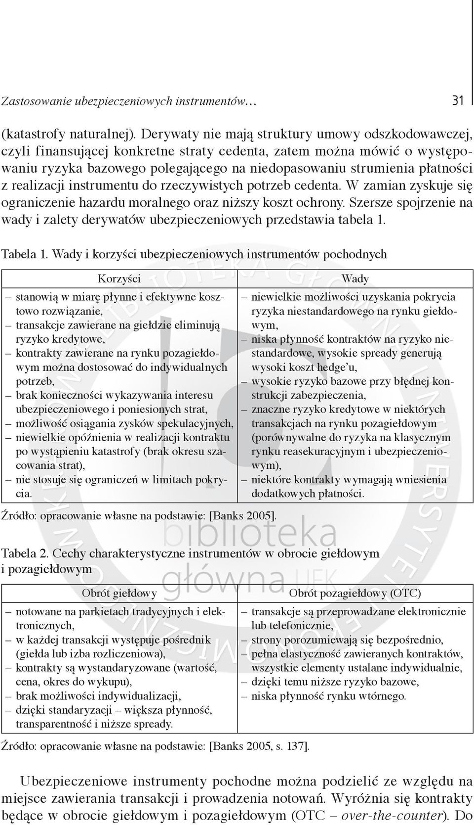 realizacji instrumentu do rzeczywistych potrzeb cedenta. W zamian zyskuje się ograniczenie hazardu moralnego oraz niższy koszt ochrony.