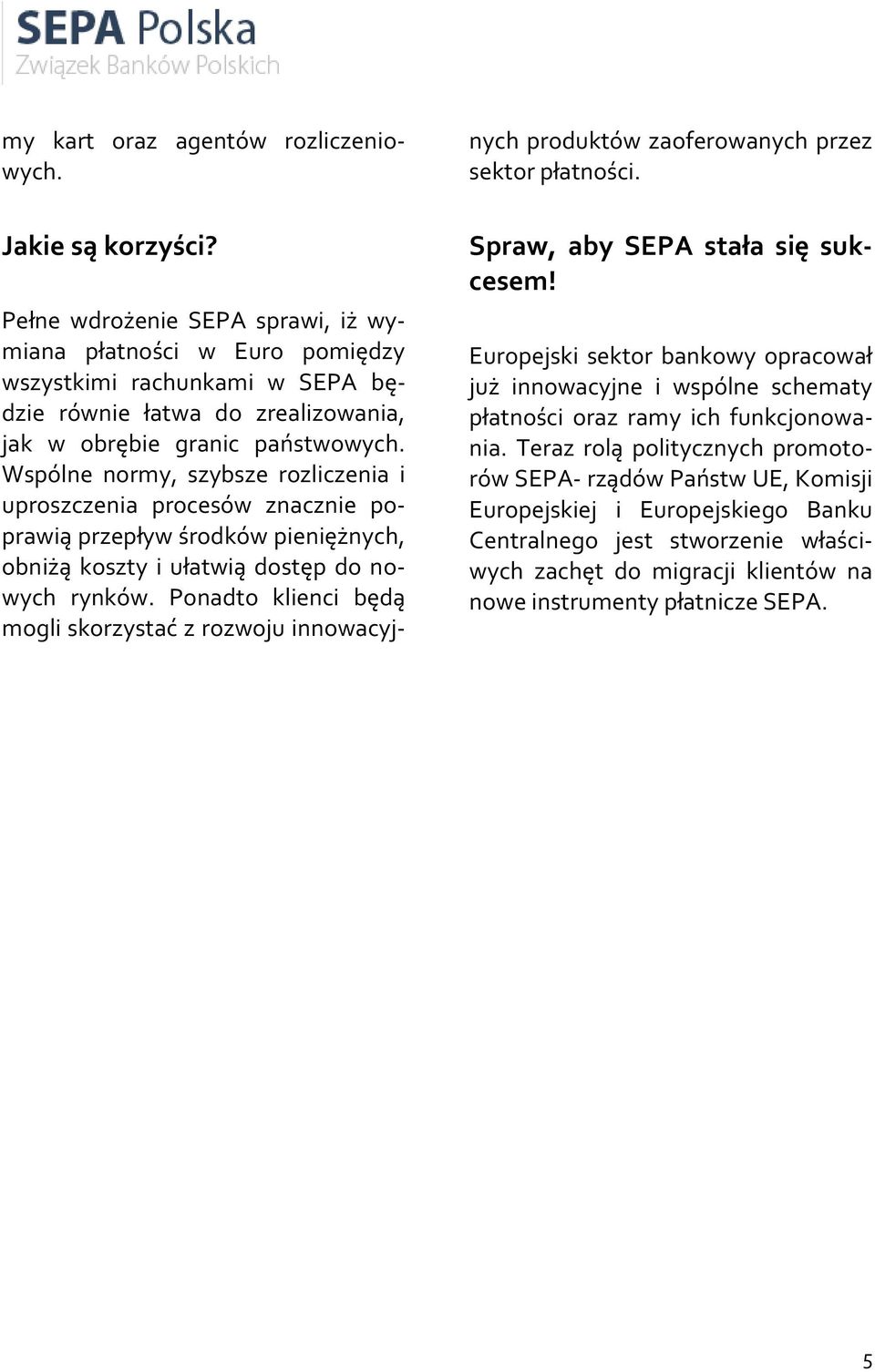 Wspólne normy, szybsze rozliczenia i uproszczenia procesów znacznie poprawią przepływ środków pieniężnych, obniżą koszty i ułatwią dostęp do nowych rynków.