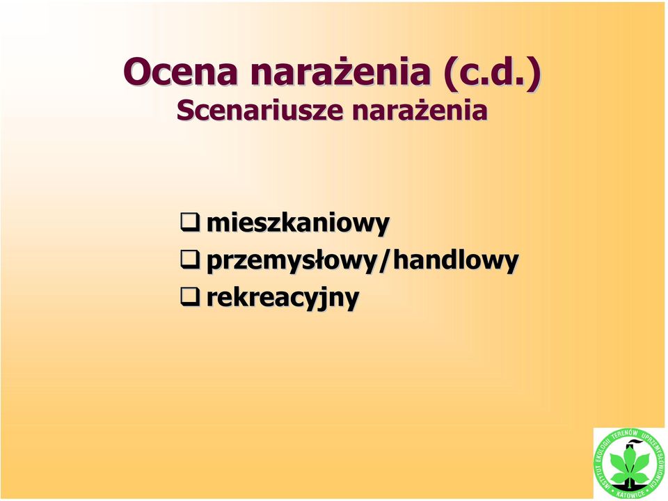 narażenia mieszkaniowy