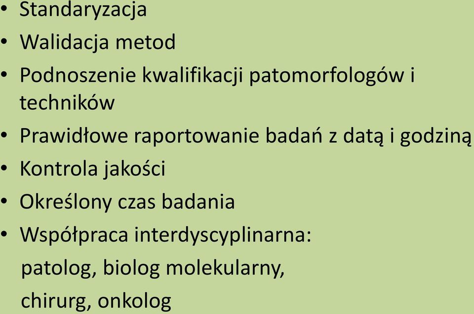 datą i godziną Kontrola jakości Określony czas badania