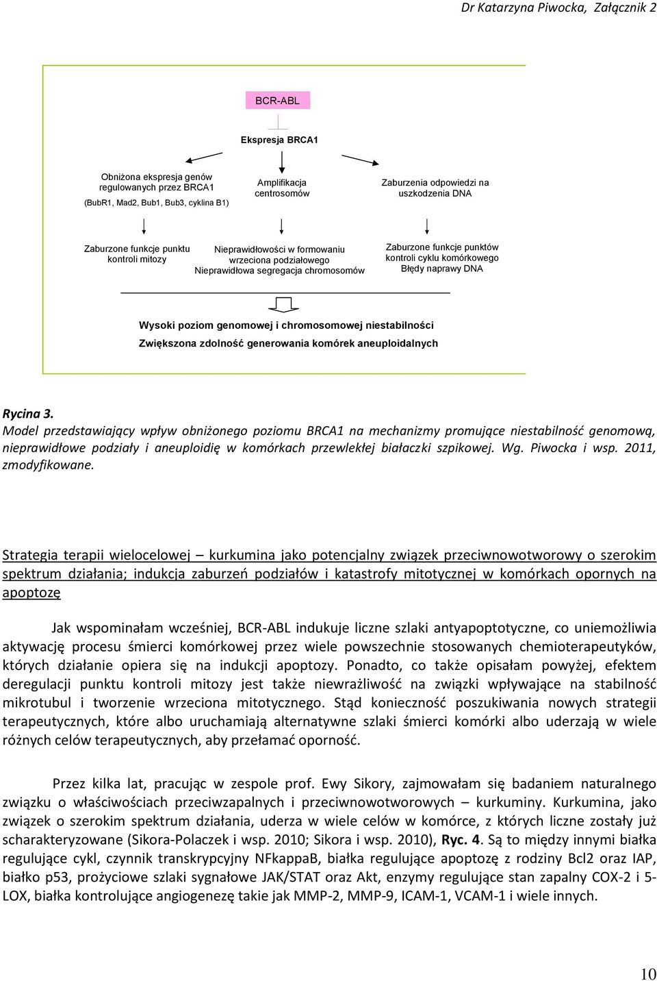 genomowej i chromosomowej niestabilności Zwiększona zdolność generowania komórek aneuploidalnych Rycina 3.