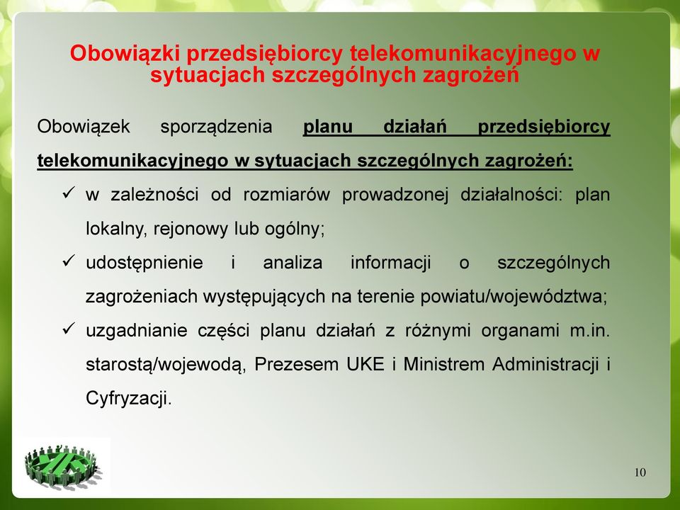 lokalny, rejonowy lub ogólny; udostępnienie i analiza informacji o szczególnych zagrożeniach występujących na terenie