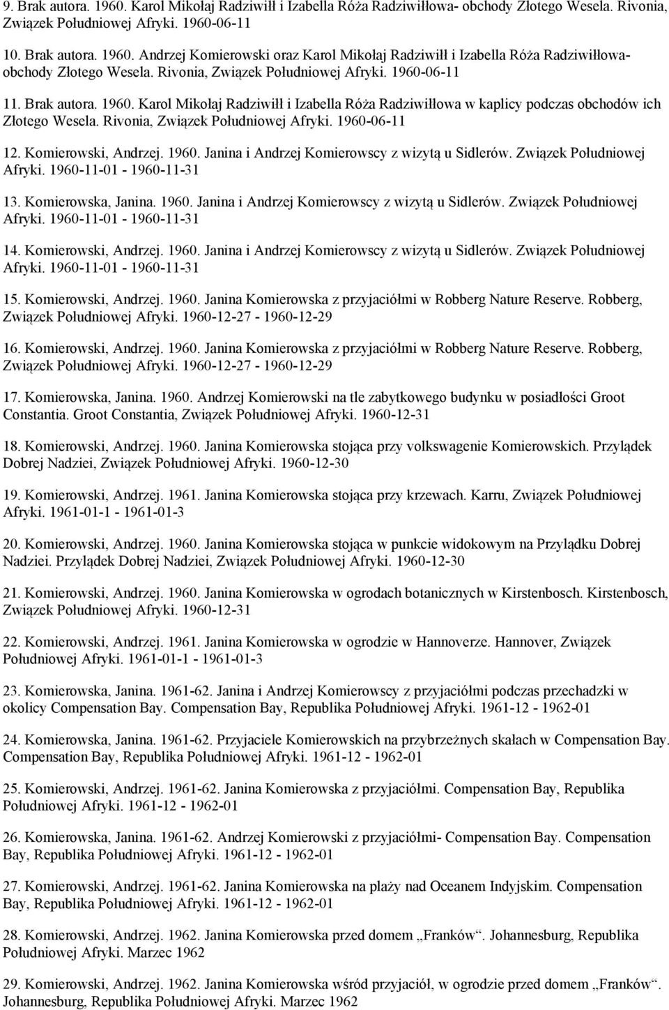 Rivonia, Związek Południowej Afryki. 1960-06-11 12. Komierowski, Andrzej. 1960. Janina i Andrzej Komierowscy z wizytą u Sidlerów. Związek Południowej Afryki. 1960-11-01-1960-11-31 13.