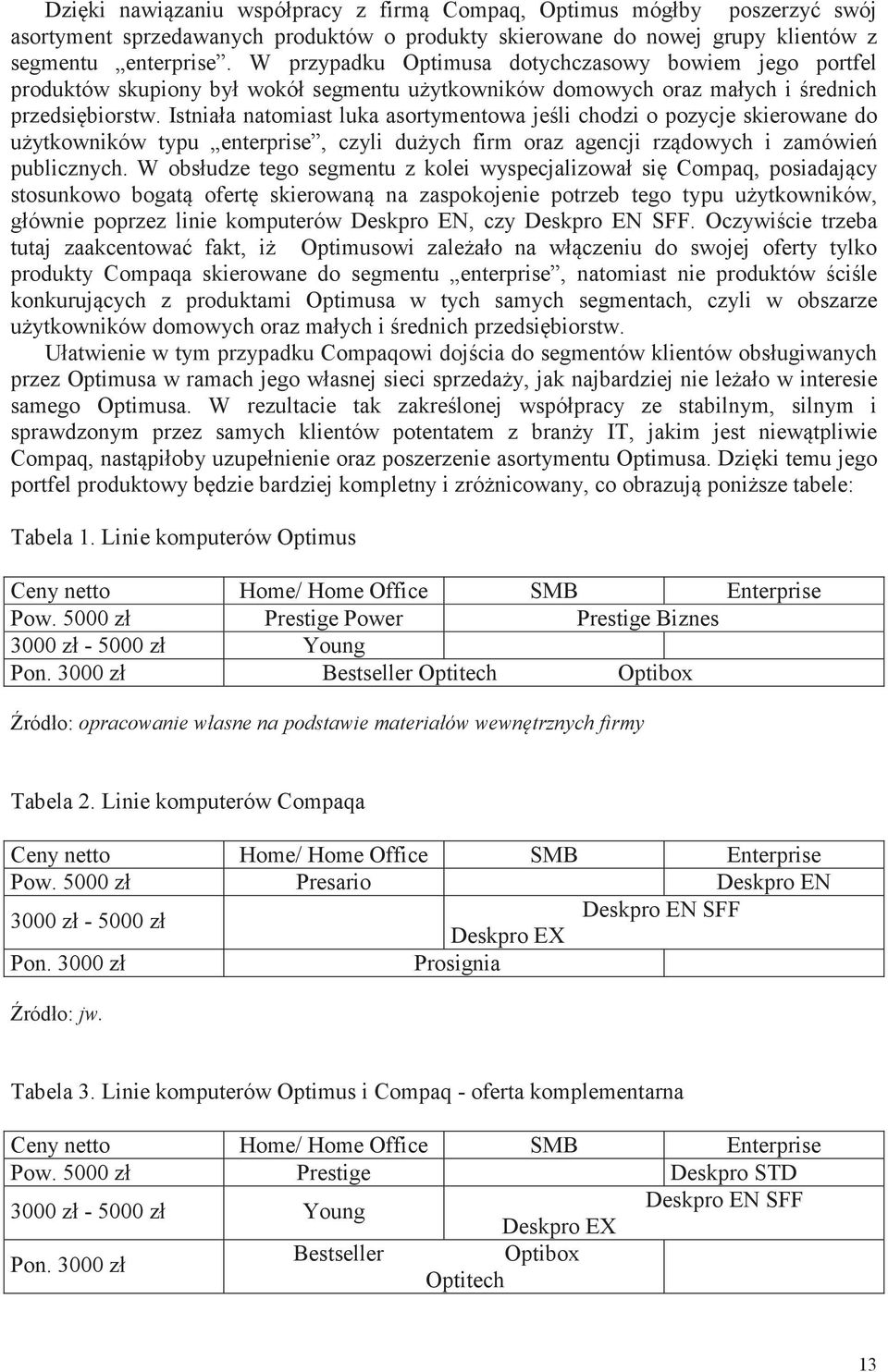 Istniała natomiast luka asortymentowa jeli chodzi o pozycje skierowane do uytkowników typu enterprise, czyli duych firm oraz agencji rzdowych i zamówie publicznych.