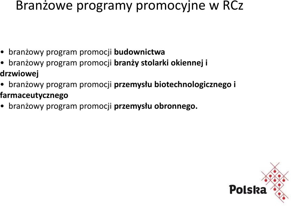 drzwiowej branżowy program promocji przemysłu