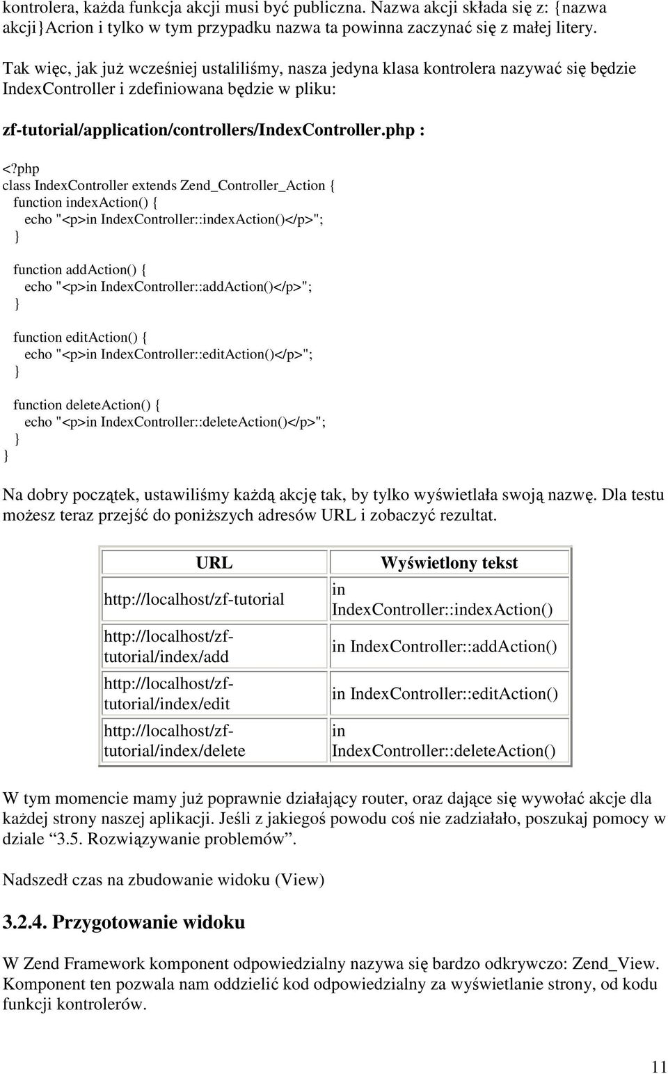 php class IndexController extends Zend_Controller_Action { function indexaction() { echo "<p>in IndexController::indexAction()</p>"; function addaction() { echo "<p>in