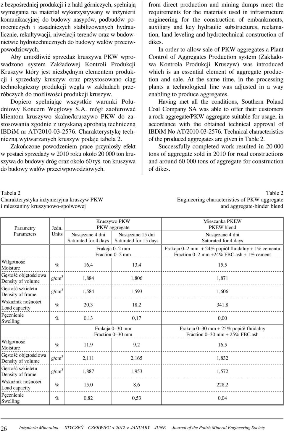 Aby umoŝliwić sprzedaŝ kruszywa PKW wprowadzono system Zakładowej Kontroli Produkcji Kruszyw który jest niezbędnym elementem produkcji i sprzedaŝy kruszyw oraz przystosowano ciąg technologiczny