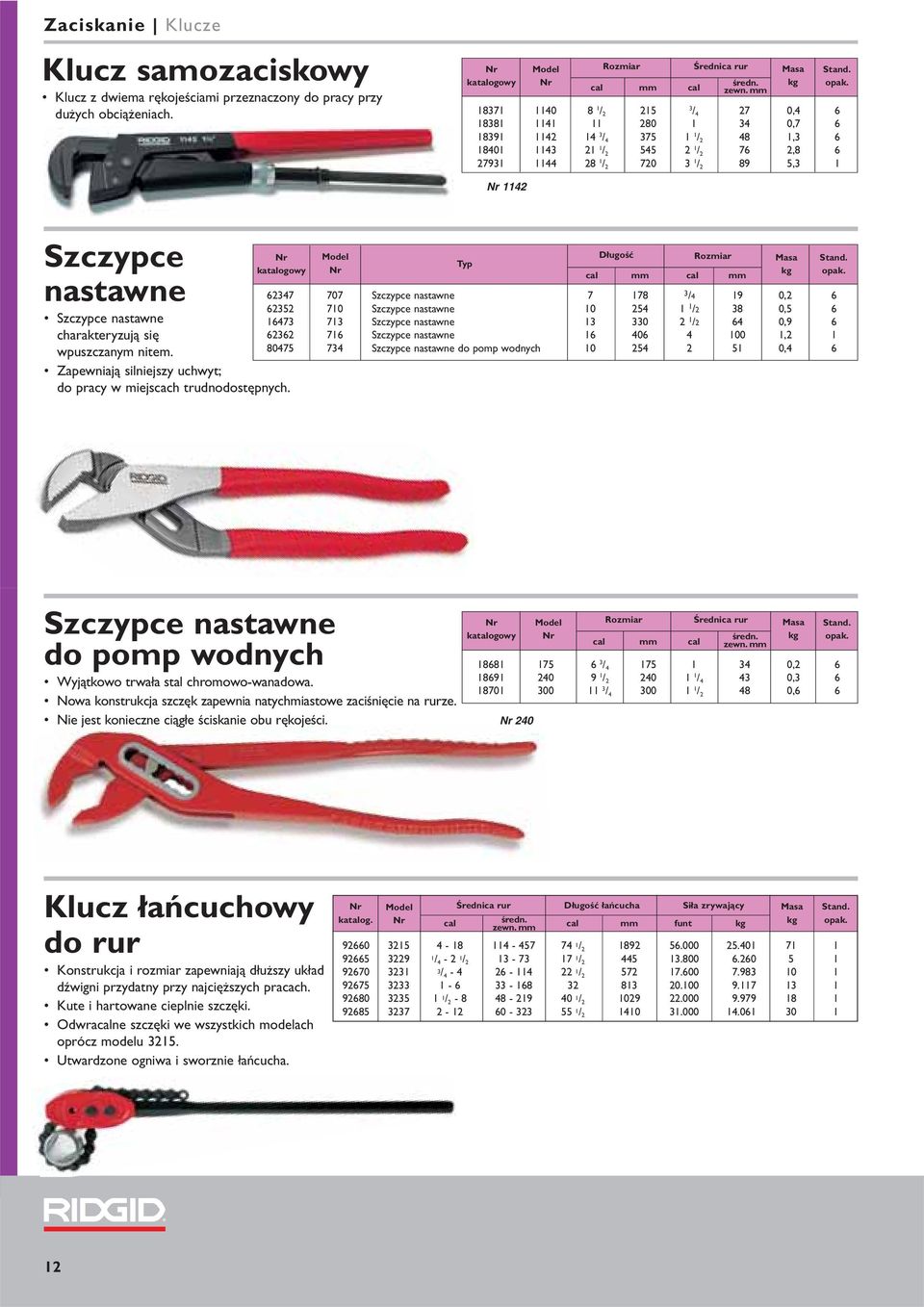 Szczypce nastawne Szczypce nastawne charakteryzują się wpuszczanym nitem. Zapewniają silniejszy uchwyt; do pracy w miejscach trudnodostępnych.