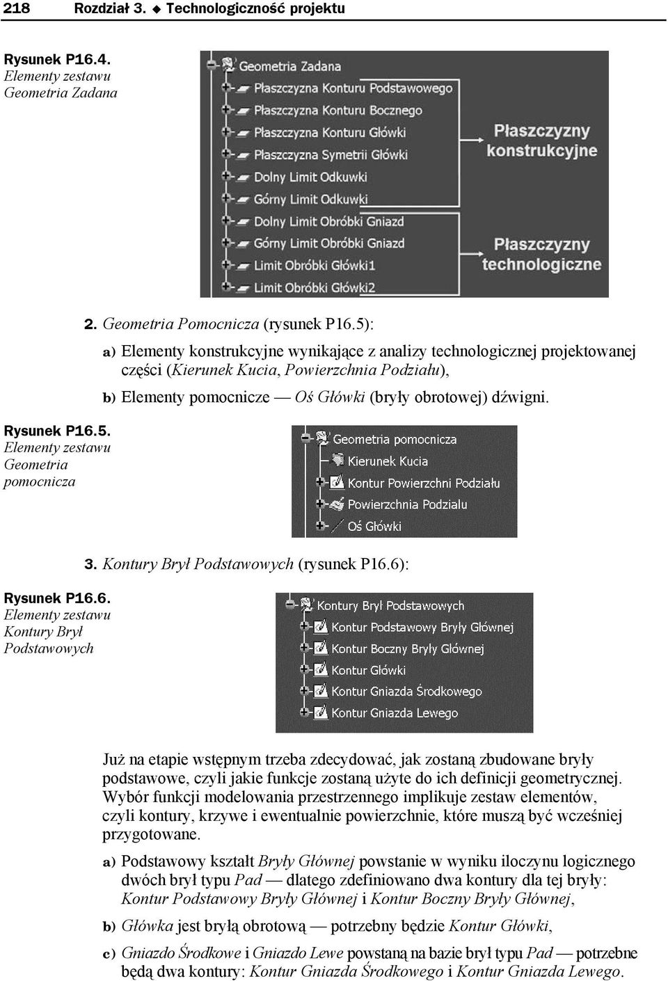 Rysunek P16.6. Elementy zestawu Kontury Brył Podstawowych 3. Kontury Brył Podstawowych (rysunek P16.