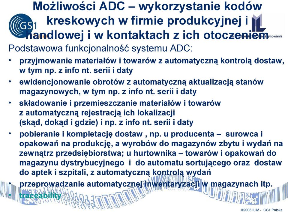 z info nt. serii i daty pobieranie i kompletację dostaw, np.