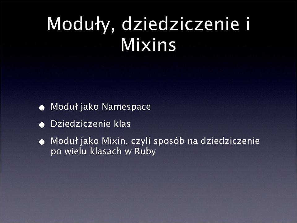 klas Moduł jako Mixin, czyli sposób