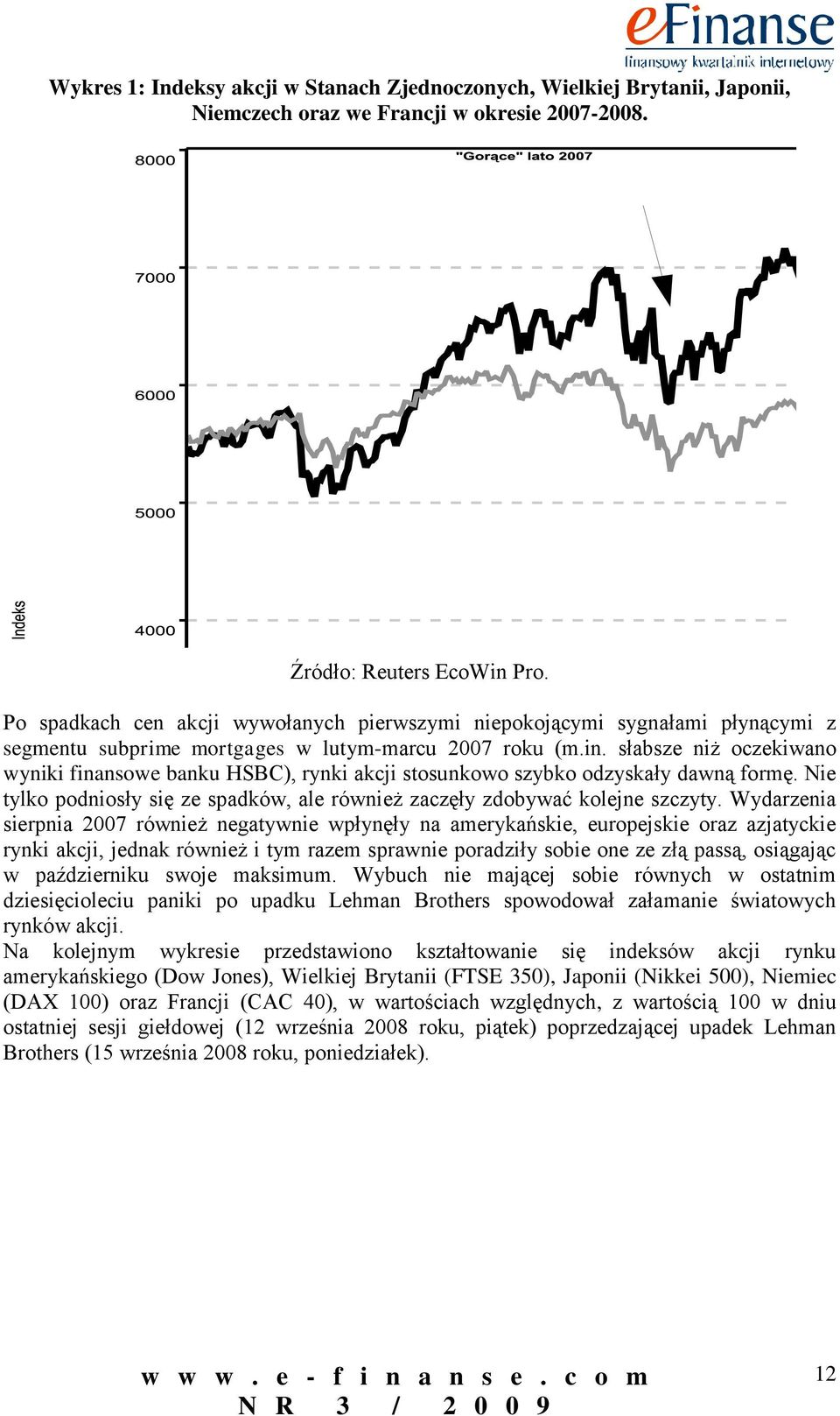 słabsze niż oczekiwano wyniki finansowe banku HSBC), rynki akcji stosunkowo szybko odzyskały dawną formę. Nie tylko podniosły się ze spadków, ale również zaczęły zdobywać kolejne szczyty.