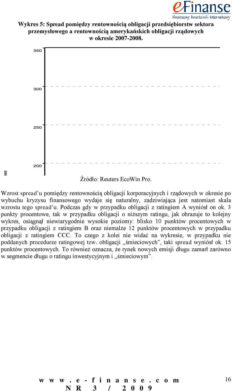 Podczas gdy w przypadku obligacji z ratingiem A wyniósł on ok.