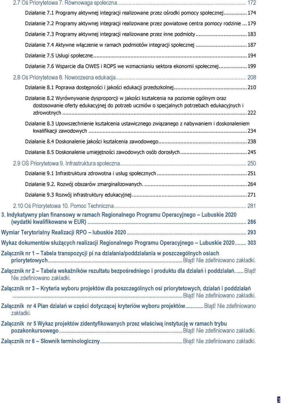 4 Aktywne włączenie w ramach podmiotów integracji społecznej... 187 Działanie 7.5 Usługi społeczne... 194 Działanie 7.6 Wsparcie dla OWES i ROPS we wzmacnianiu sektora ekonomii społecznej... 199 2.