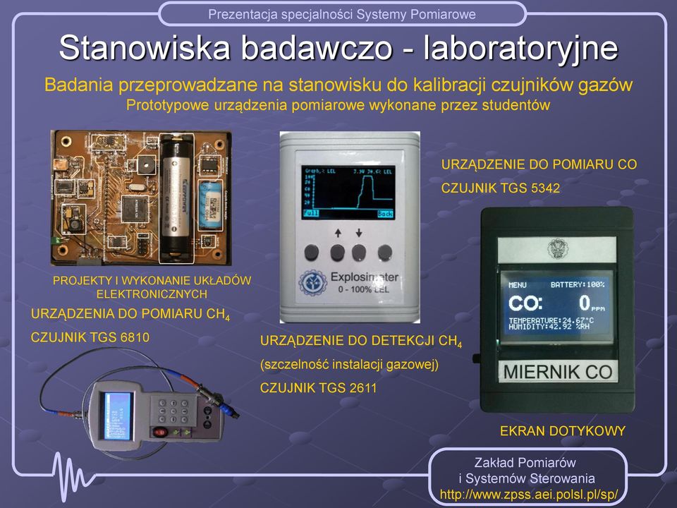 5342 PROJEKTY I WYKONANIE UKŁADÓW ELEKTRONICZNYCH URZĄDZENIA DO POMIARU CH 4 CZUJNIK