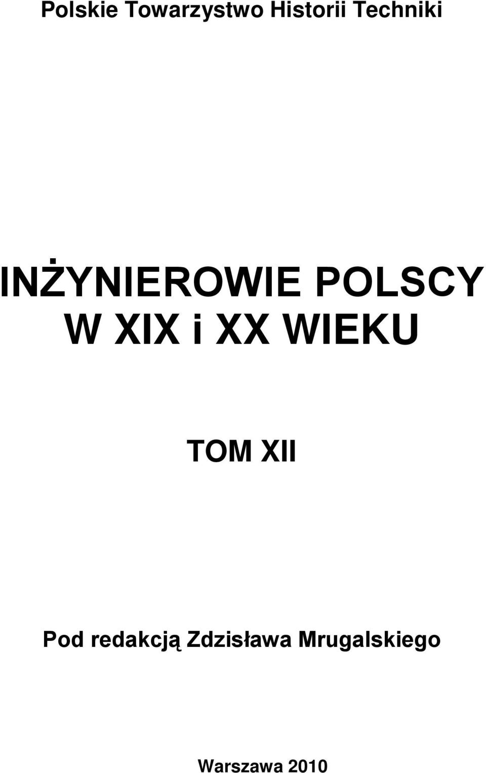 XIX i XX WIEKU TOM XII Pod