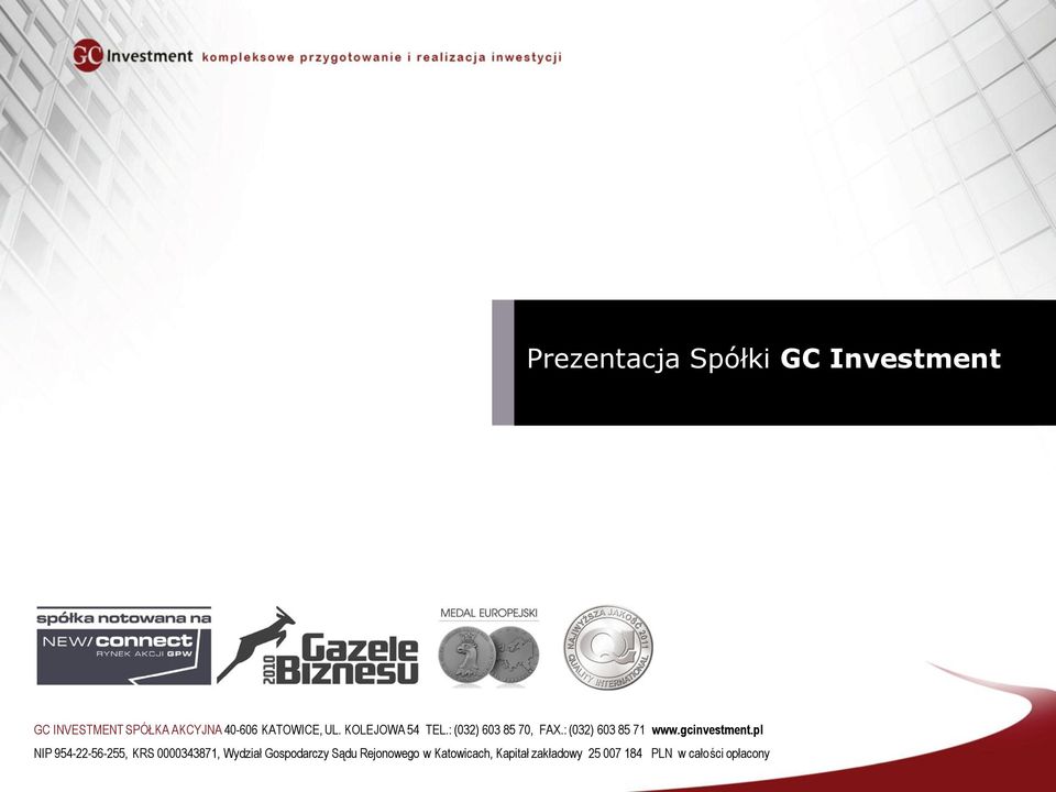 : (032) 603 85 71 www.gcinvestment.