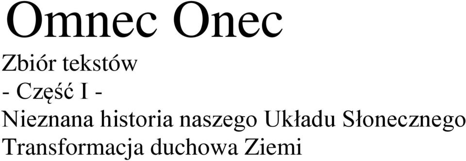 naszego Układu Słonecznego