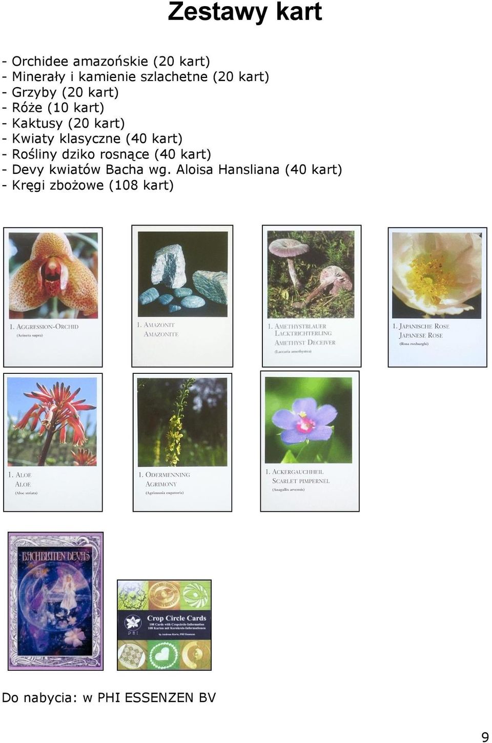 klasyczne (40 kart) - Rośliny dziko rosnące (40 kart) - Devy kwiatów Bacha wg.