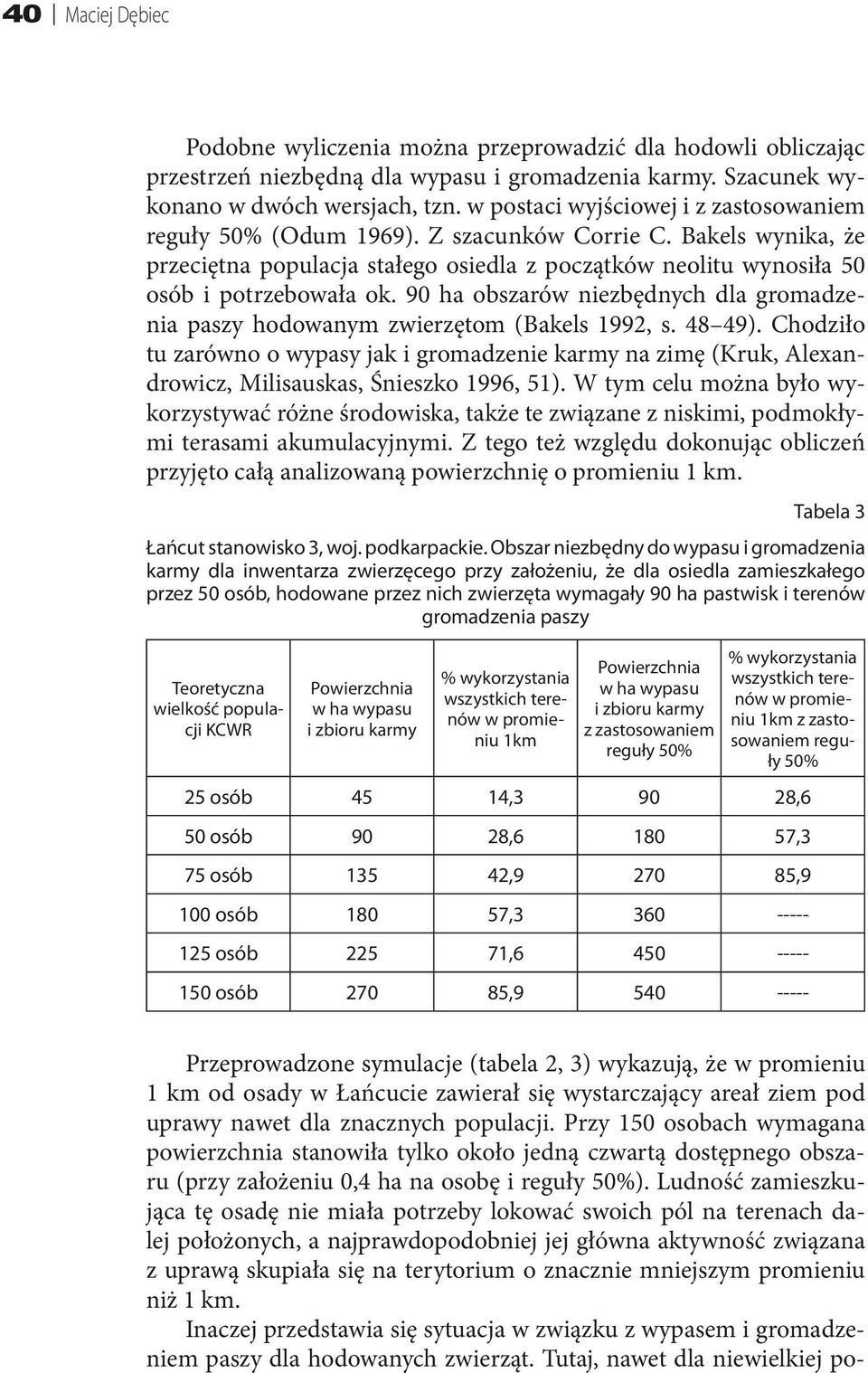 90 ha obszarów niezbędnych dla gromadzenia paszy hodowanym zwierzętom (Bakels 1992, s. 48 49).