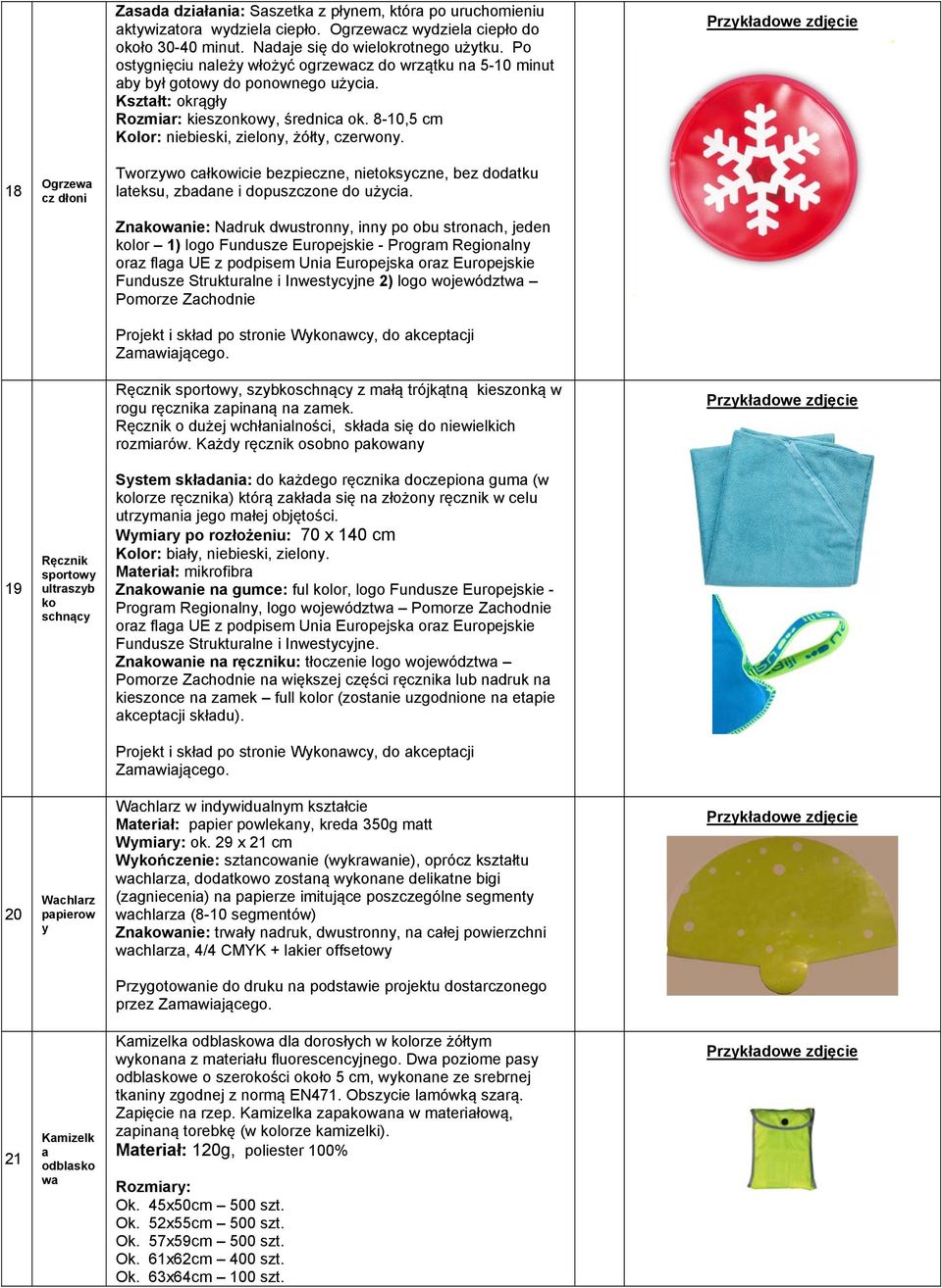 8-10,5 cm Kolor: niebieski, zielony, żółty, czerwony. 18 Ogrzewa cz dłoni Tworzywo całkowicie bezpieczne, nietoksyczne, bez dodatku lateksu, zbadane i dopuszczone do użycia.