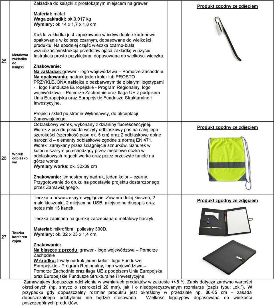 Na spodniej część wieczka czarno-biała wizualizacja/instrukcja przedstawiająca zakładkę w użyciu. Instrukcja prosto przyklejona, dopasowana do wielkości wieczka.