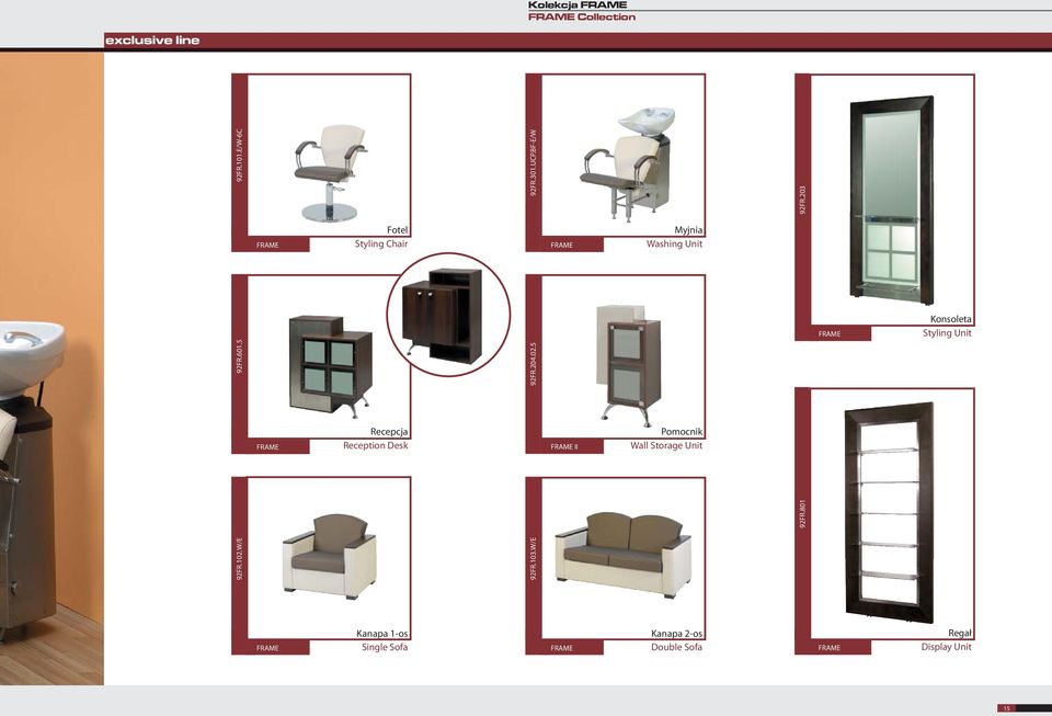 5 92FR.103.W/E FRAME FRAME II Myjnia Washing Unit Pomocnik Wall Storage Unit 92FR.203 92FR.