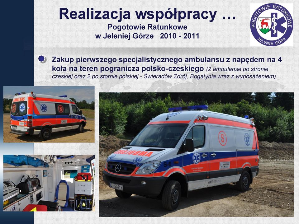 pogranicza polsko-czeskiego (2 ambulanse po stronie